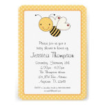 Whimsical Bumble Bee Polka Dots Baby Shower Personalized Invites
