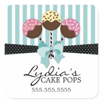 Whimsical Cake Pops Bakery Stickers