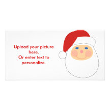 Whimsical cartoon Santa t-shirts and gifts. Personalized Photo Card