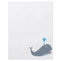 Whimsical cartoon whale t-shirts and gifts flyer design