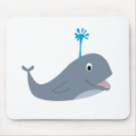 Whimsical cartoon whale t-shirts and gifts mouse pad