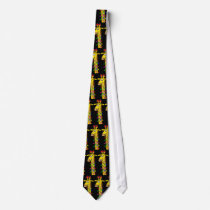 Whimsical Christmas Giraffe with Lights Funny Tie