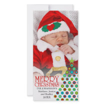 Whimsical Christmas Tree Holiday Photo Cards
