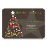 Whimsical Christmas Tree Kids Holiday Party Invite