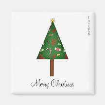 Whimsical Christmas Tree Magnet