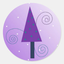 Whimsical Christmas Tree Stickers