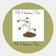Whimsical Christmas Tree -stickers