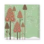 Whimsical Christmas Trees Gift / Favour Magnet