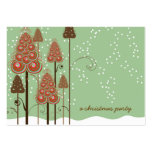 Whimsical Christmas Trees Mini Invite / Thank You/ Business Card