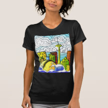 Whimsical, Colourful, Beautiful Toronto Skyline T Shirts