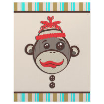 Whimsical Crazy Hat Sock Monkey Letterhead