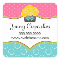 Whimsical Cupcake Bakery Stickers
