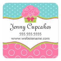 Whimsical Cupcake Bakery Stickers