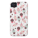 Whimsical Cupcakes Pattern iPhone 4 Case-Mate Case