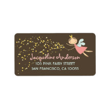 Whimsical Cute Sweet Fairy Stars Address Labels
