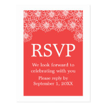 Whimsical Daisies RSVP Postcard