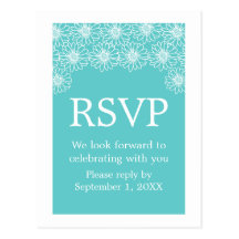 Whimsical Daisies RSVP Postcard
