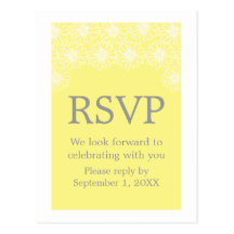 Whimsical Daisies RSVP Postcard