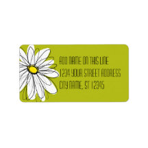 Whimsical Daisy - Return Address Address Label