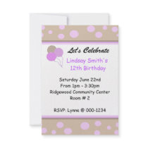 Whimsical Dots Birthday Invitation