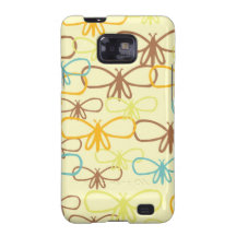 Whimsical Dragonfly Line Art Butterflies Galaxy SII Covers