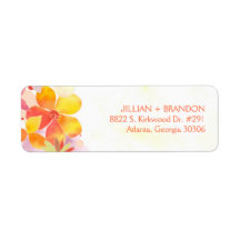 Whimsical Floral Wedding Return Address Labels