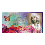 WHIMSICAL FLOURISHES bright red ,pink green blue photo cards
