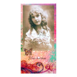 WHIMSICAL FLOURISHES bright red ,pink green photo cards