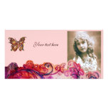 WHIMSICAL FLOURISHES bright red ,pink purple photo cards