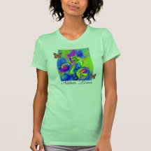 WHIMSICAL FLOWERS  AND BUTTERFLIES NATURE LOVER TSHIRT