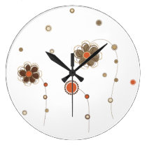 Whimsical Flowers Wall Clock wall clocks