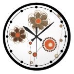 Whimsical Flowers Wall Clock