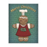 Whimsical Gingerbread Girl Postcard