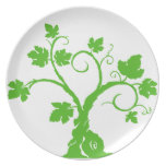 Whimsical Green Tree plates
