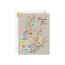 Whimsical Groovy Flower Garden Thank You Postcard