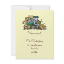Whimsical Home Moving Announcement