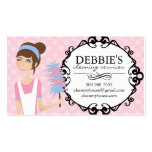 Whimsical House Cleaning Services Business Cards