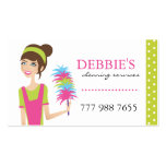 Whimsical House Cleaning Services Business Cards