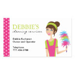 Whimsical House Cleaning Services Business Cards
