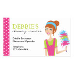 Whimsical House Cleaning Services Business Cards