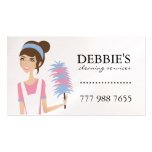 Whimsical House Cleaning Services Business Cards
