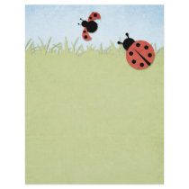Whimsical Ladybugs Custom Letterhead