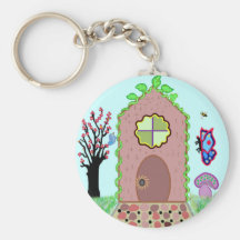 Whimsical Little House Keychains