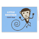 Whimsical Monkey Little Brother cards