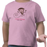Whimsical Monkey Little Sister T-shirt