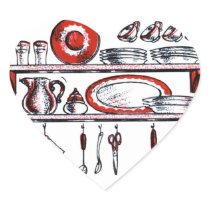 Whimsical Old Fashioned Kitchen Art Sticker