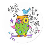 Whimsical Owl Illustration stickers