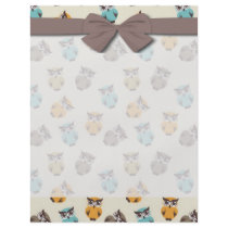 whimsical owl pattern full color flyer