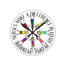 Whimsical Pediatric Nurse Clock
