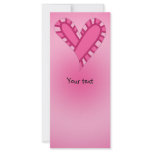 Whimsical pink heart doodle rack card template